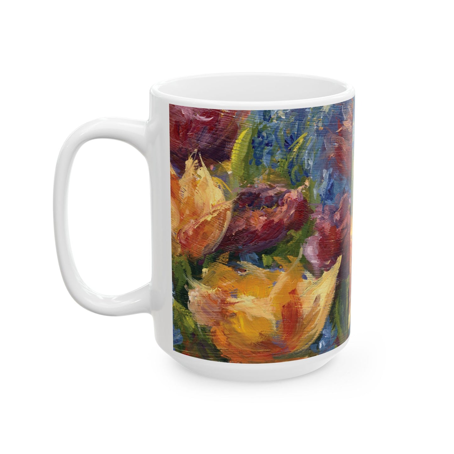 Spring Boldness | Vibrant Floral 15 oz Mug