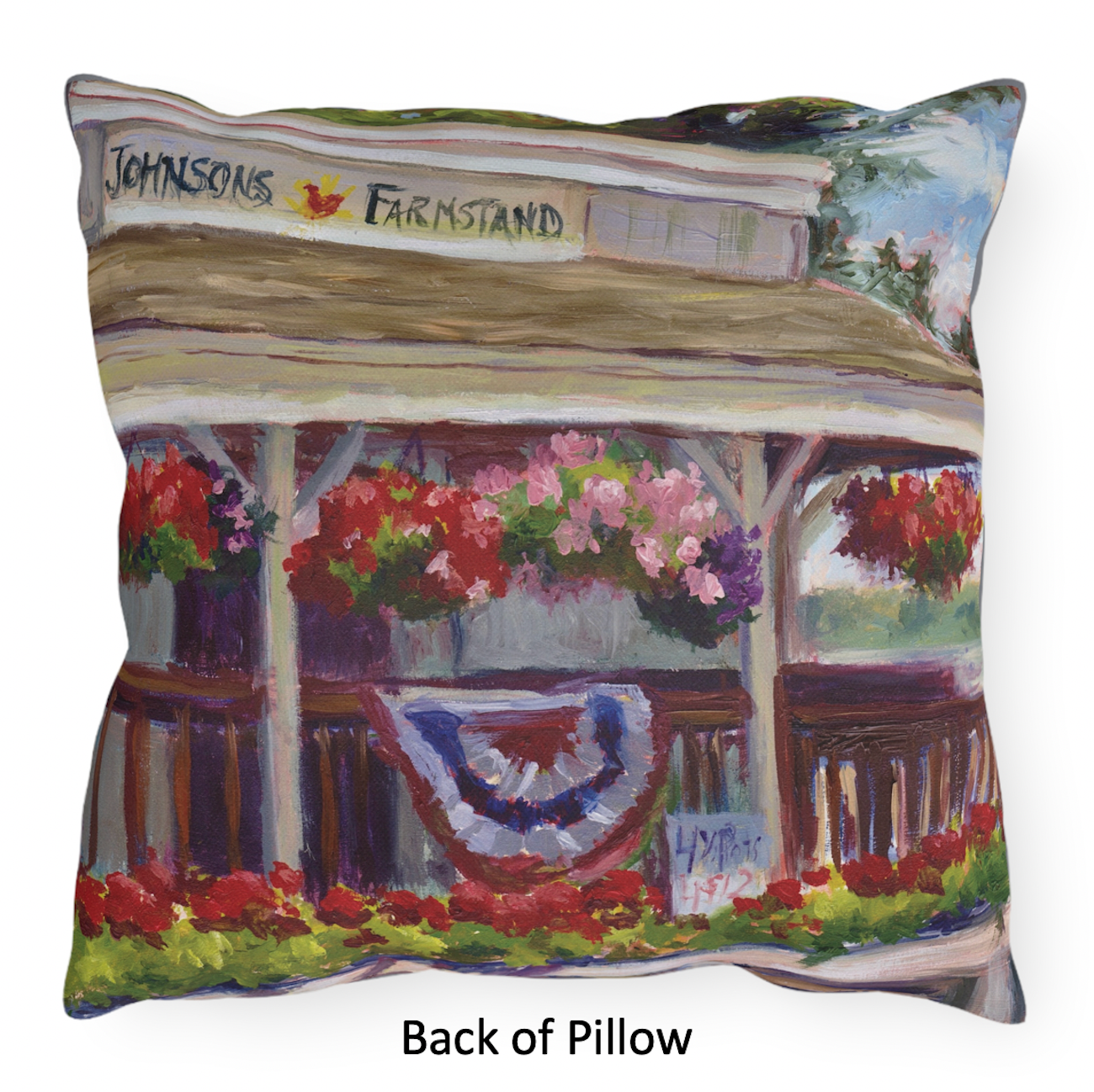 Johnson's in June | Farmstand Memories Outdoor Pillow