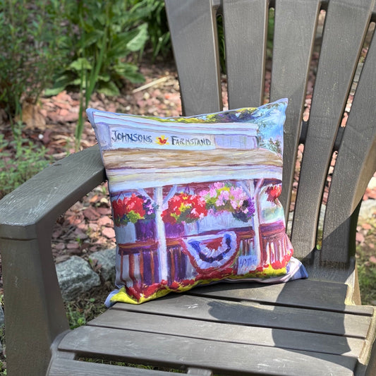 Johnson's in June | Farmstand Memories Outdoor Pillow